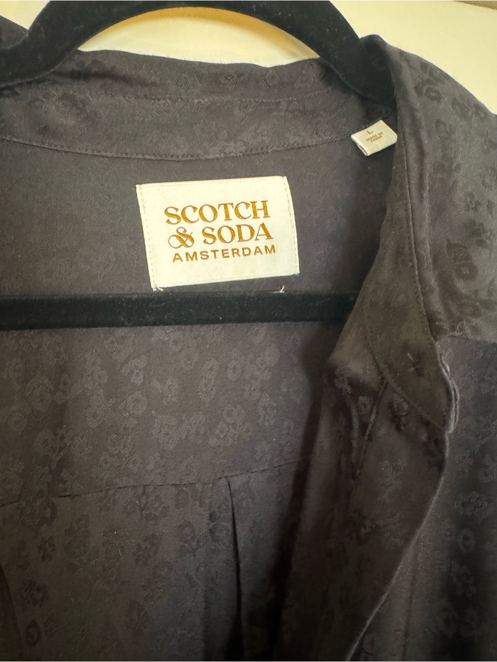 Scotch & Soda Black Long-Sleeve Button-Front Midi Dress - Picture 3 of 6